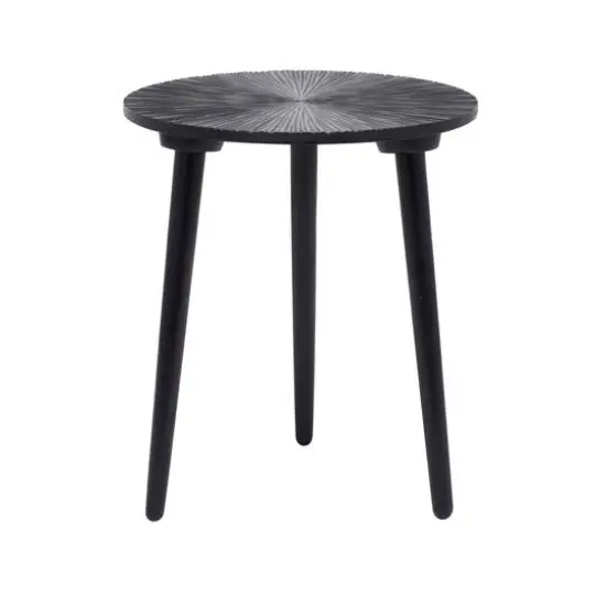 Black Mango Wood Contemporary Accent Table, 21" x 17" x 17" {7}