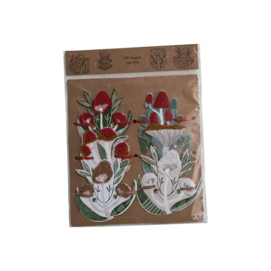 Hello Honey Printed Paper Mushroom Gift Toppers, 6ct. {4}