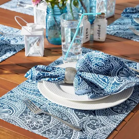 DII&reg; Blue Paisley Print Outdoor Napkins, 6ct. {7}