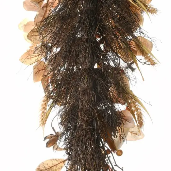 30" Autumn Pine Nut Teardrop Swag {7}