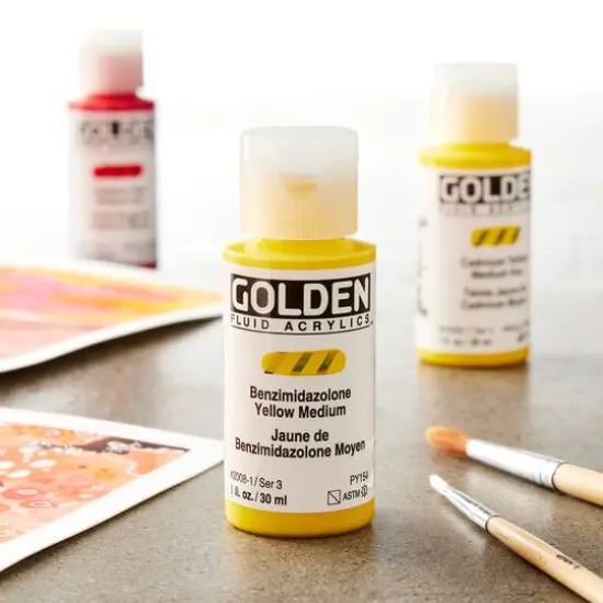 Golden&reg; 1oz. Fluid Acrylics Benzimidazolone Yellow Medium {3}