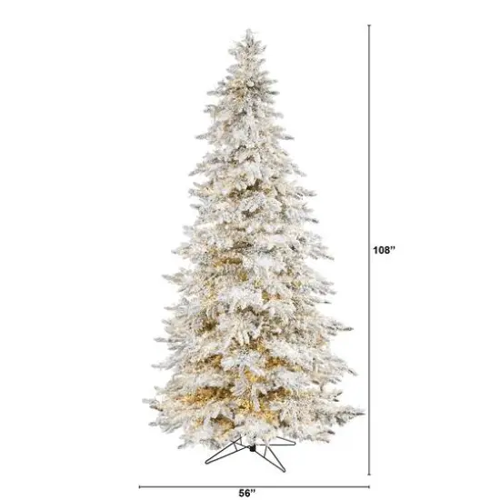 9ft. Pre-Lit Grand Northern Rocky Fir Artificial Christmas Tree, Warm LED Lights {9}