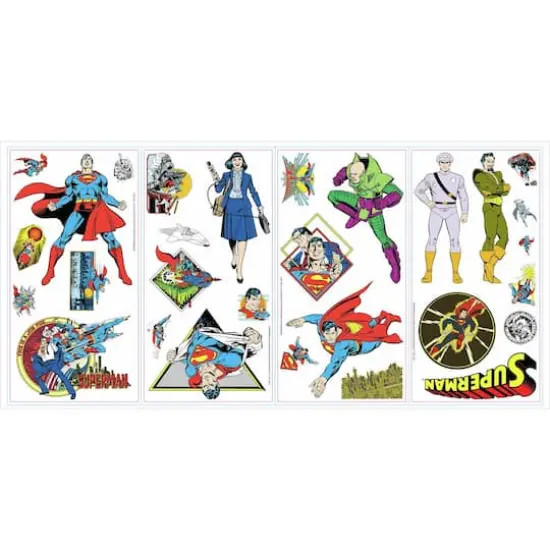 RoomMates Classic Superman Characters Peel & Stick Wall Decals {3}