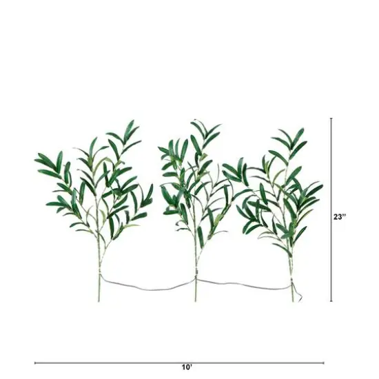 23" Pre-Lit Olive Branch Stem Set {7}