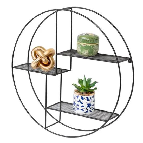 Honey Can Do 3-Tier Steel Circle Wall Shelf {4}
