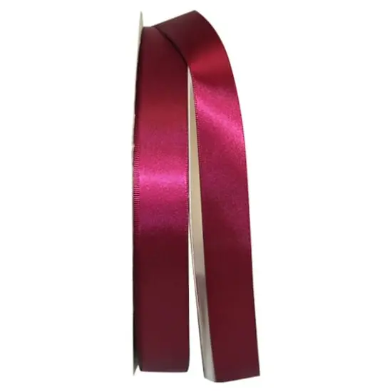 JAM Paper 7/8" x 100yd. Double Face Satin Ribbon Wine {1}