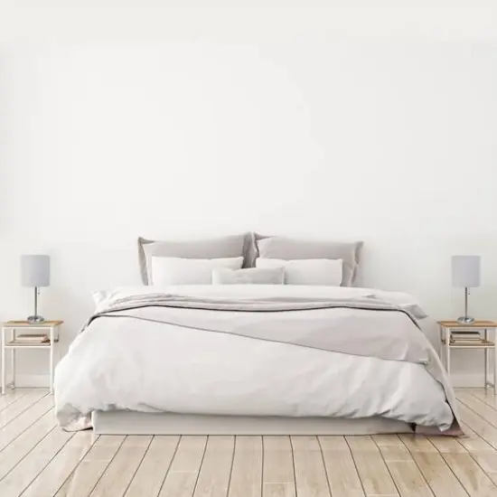 LimeLights 19.5" Brushed Steel Base Lamps with Charging Outlets, 2ct. Gray {6}