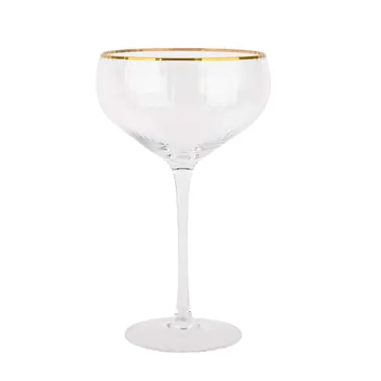 11oz. Clear Coupe Glasses with Gold Rim, 2ct. by Celebrate It&trade; {3}
