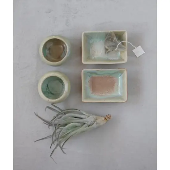 Hello Honey® Assorted Stoneware Dish with Opal Reactive Glaze Set {3}