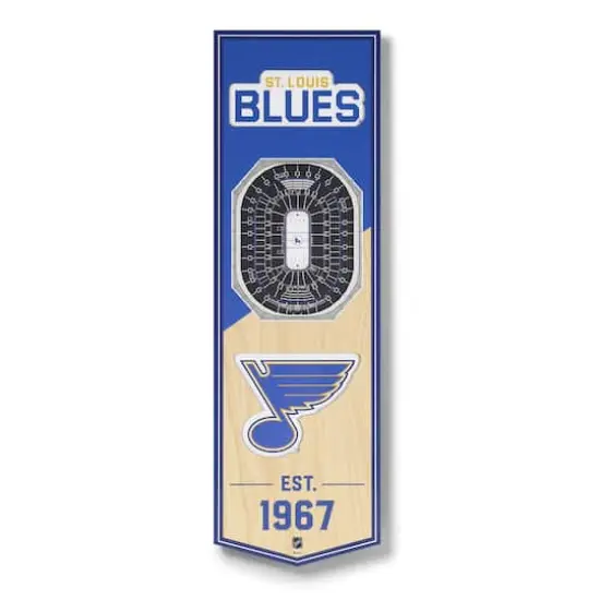 19" NHL 3D StadiumView Banner StLouis Blues {1}