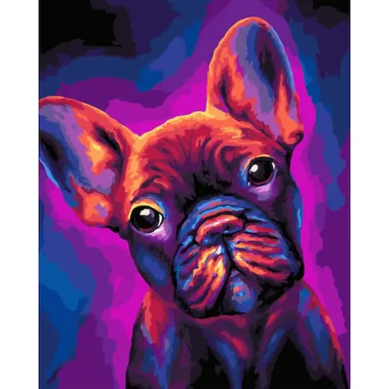 16" x 20" Frenchie Paint-by-Number Kit with Wood Display Hanger by Artist's Loft&reg; {1}