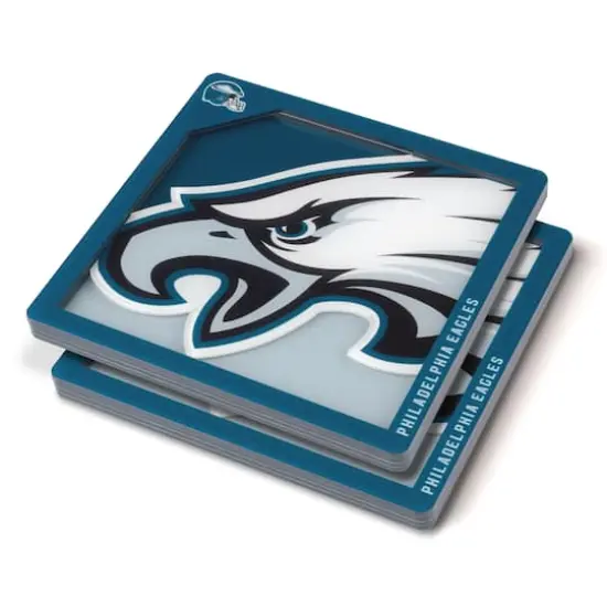 NFL 3D Logo Series Coaster Set Philadelphia Eagles {1}