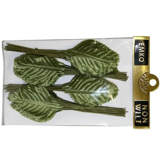 JAM Paper Moss Satin Floral Leaves, 100ct. {1}