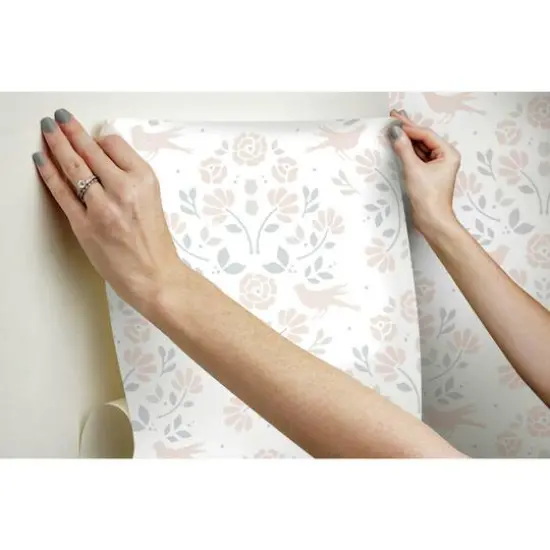 RoomMates Rose Lindo Woodland Peel & Stick Wallpaper Pink {10}