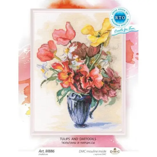 RTO Tulips And Daffodils Counted Cross Stitch Kit {3}