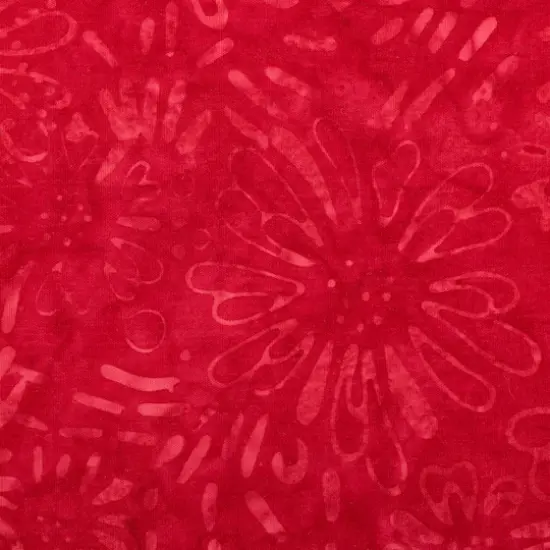 Feldman Premium Indonesian Batik Red Tie Dye Daisy Fabric {1}