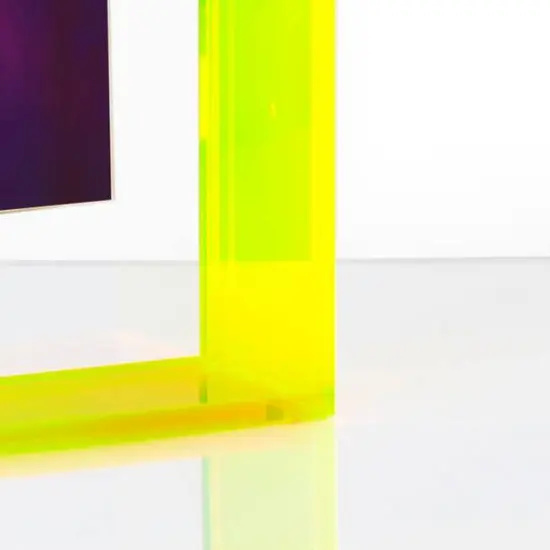 Wexel Art Neon Yellow Float Frame with Magnetic Photo Holder {4}