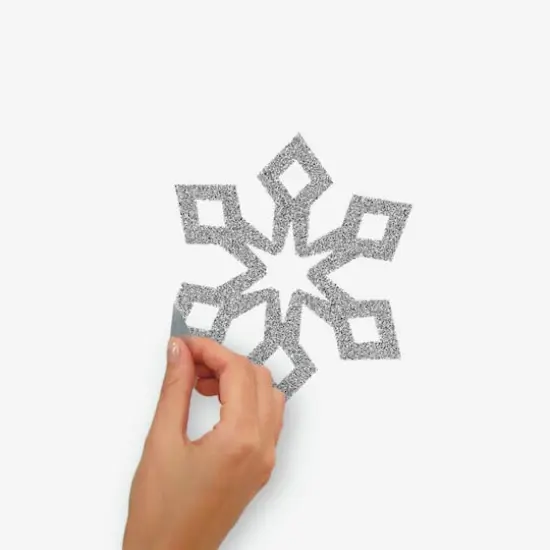 RoomMates Glitter Snowflakes Peel & Stick Wall Decals {6}