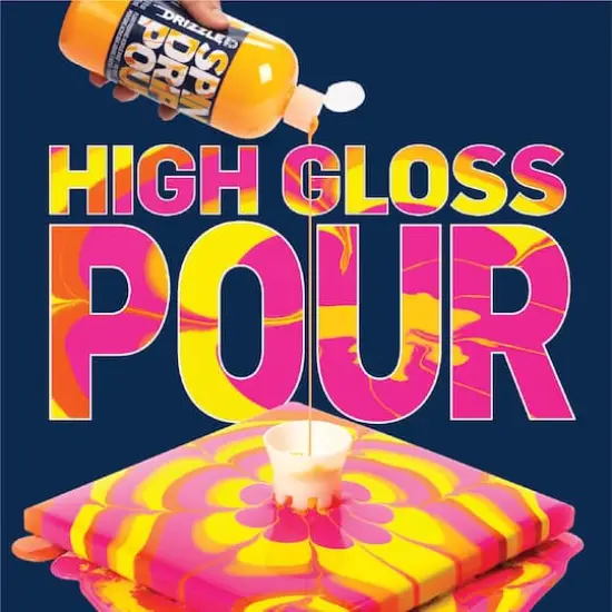 FolkArt&reg; Drizzle&trade; Pre-Mixed Acrylic Pouring Paint, 9oz. Disco Dust Glitter {5}