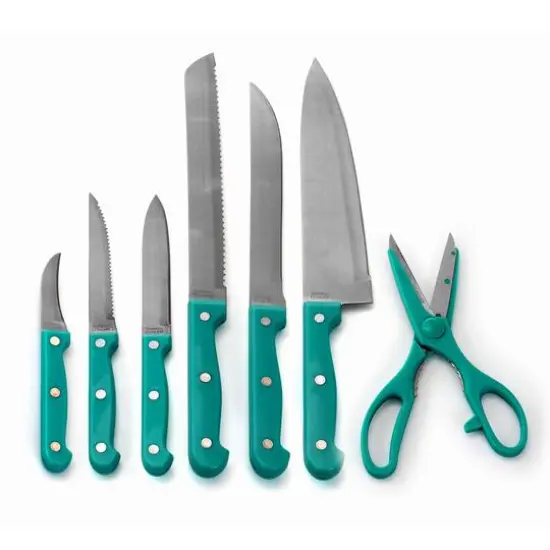MegaChef Teal 14 Piece Cutlery Set {5}