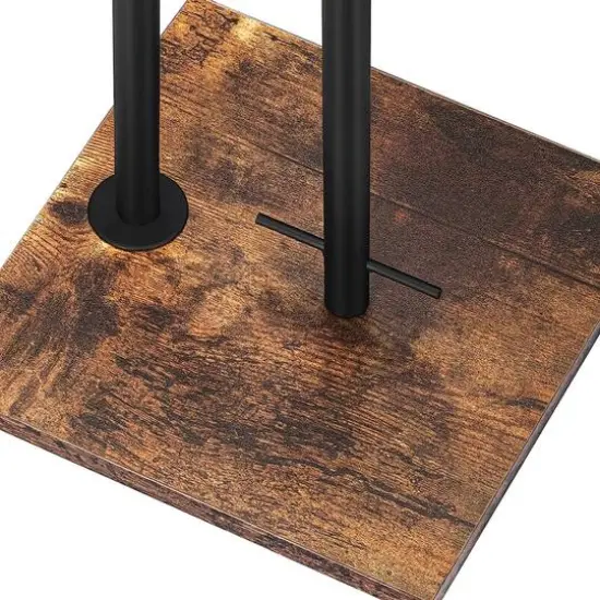 Black Freestanding Metal Toilet Paper Holder Stand {7}