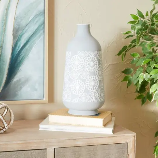 16" Gray Iron French Country Vase {3}