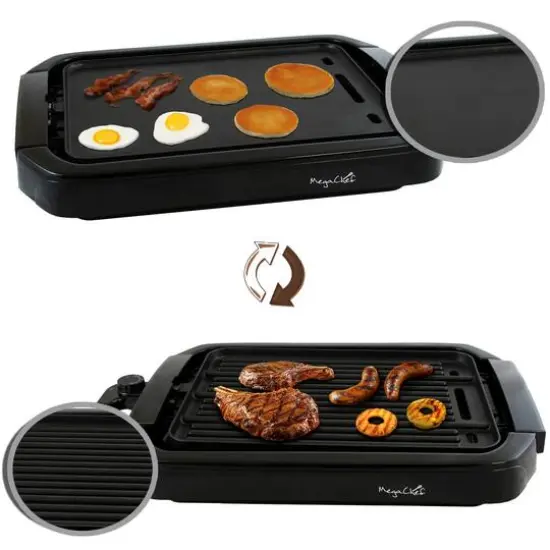 MegaChef Dual Surface Reversible Indoor Grill & Griddle {6}
