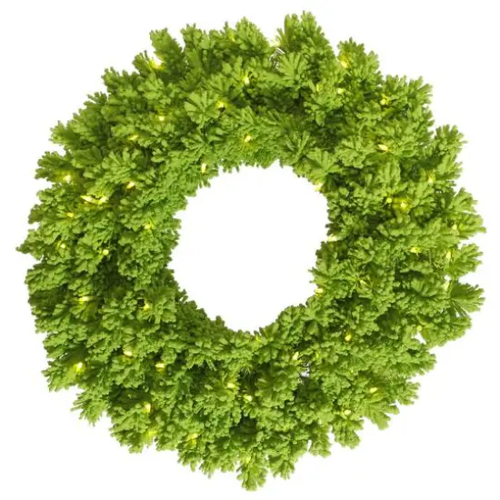 24" Lime Dura-Lit&reg; LED Flocked Lime Fir Wreath {1}