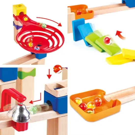 Hape Marble Run Crazy Rollers Racetrack DIY Wood Building Racetrack {4}