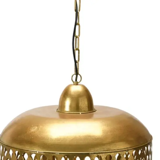 Hello Honey&reg; 20" Vintage Brushed Gold Metal Ceiling Light {6}