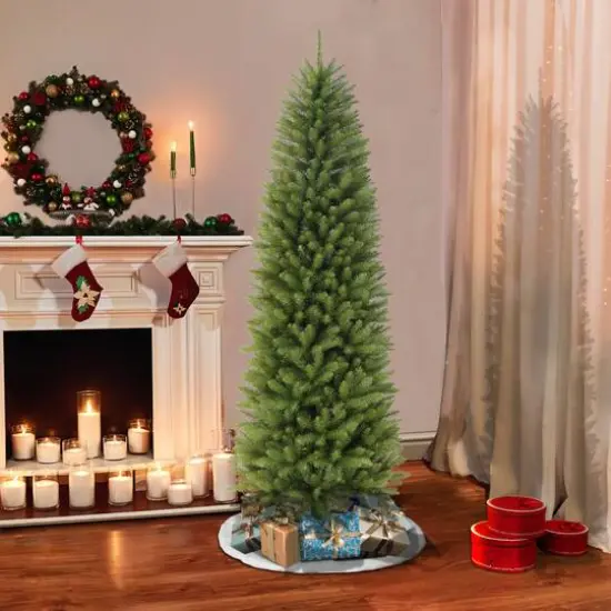 7.5ft. Unlit Pencil Fraser Fir Artificial Christmas Tree {3}