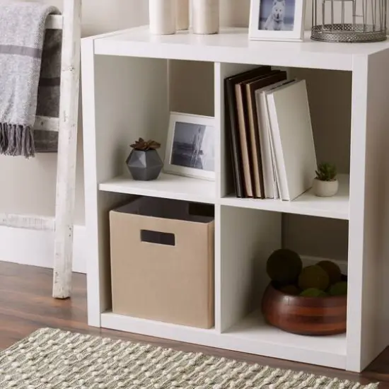 DII&reg; 11" Polyester Solid Storage Cube Stone {6}