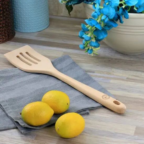 Martha Stewart 14'' Beech Wood Slotted Turner {3}