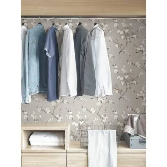 NuWallpaper Gray Mirei Peel & Stick Wallpaper {6}