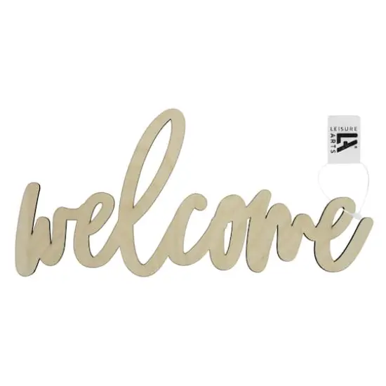 Leisure Arts&reg; 12" Wood Welcome Word {1}