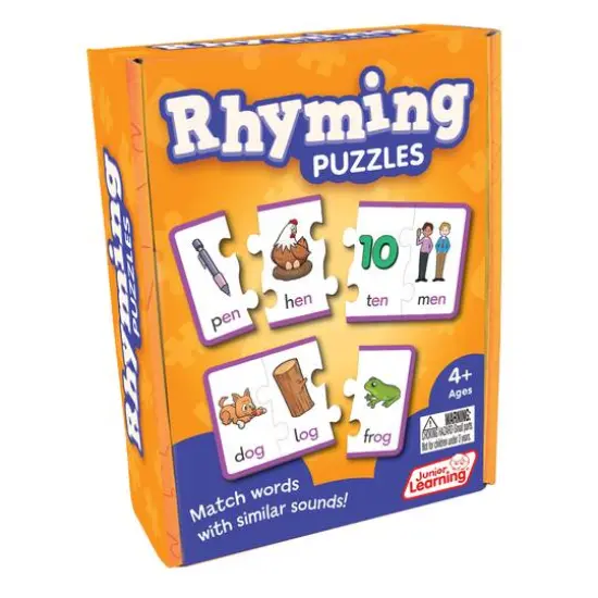 Junior Learning&reg; Rhyming Puzzles Educational Set {6}