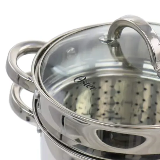 Oster Sangerfield 5qt. Stainless Steel Pasta Pot with Steamer Insert and Basket {7}
