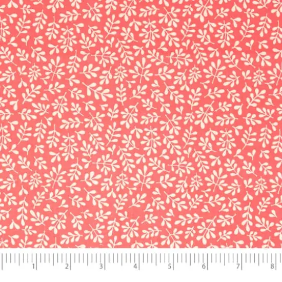 SINGER Pink Leaves Cotton Fabric {1}