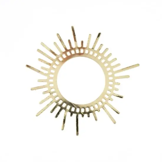 John Bead Beadwork Findings Gold Sun Pendant, 2ct. {1}