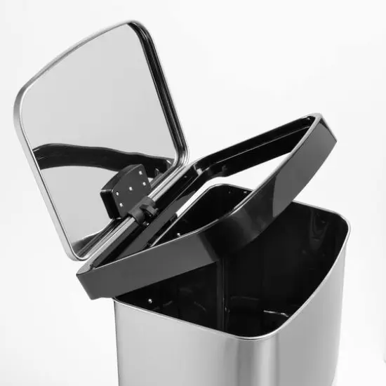 Honey Can Do 50L Large Stainless Steel Step Trash Can with Lid {9}