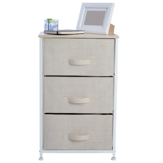 Simplify Beige 3 Drawer Storage Chest {4}