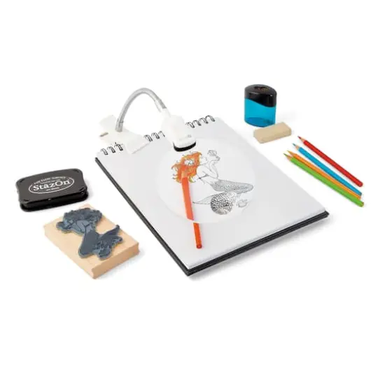 OttLite 5" LED Magnifier with Clip & Stand {3}