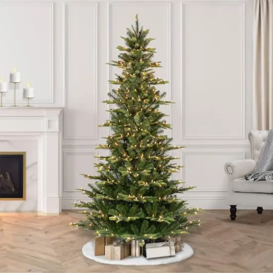 7.5ft. Pre-Lit Slim Aspen Fir Artificial Christmas Tree, Clear Lights {10}
