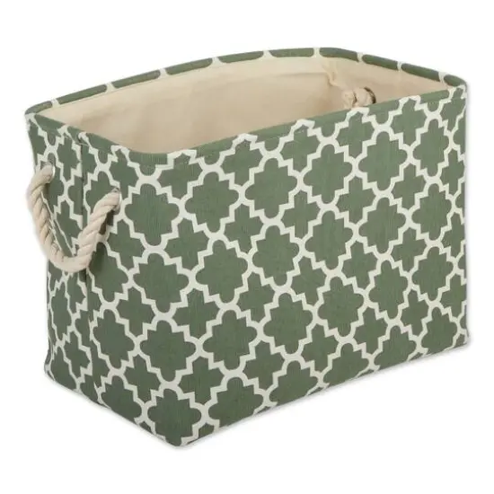 DII&reg; Large Rectangle Lattice Polyester Bin Artichoke {1}