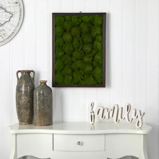 24" Artificial Moss Hanging Frame {3}