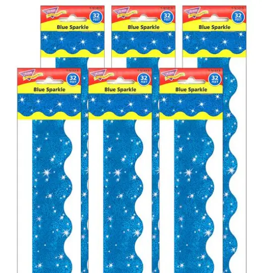 Trend Enterprises&reg; Terrific Trimmers&reg; Sparkle Borders, 195ft. Blue {1}