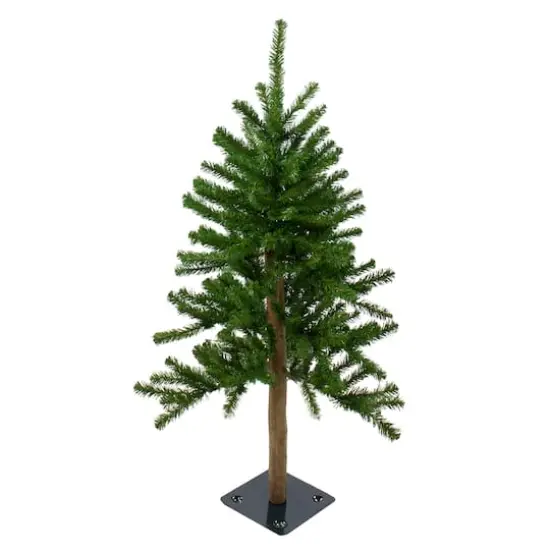 3ft. Pre-Lit Alpine Artificial Christmas Tree, Clear Lights {1}