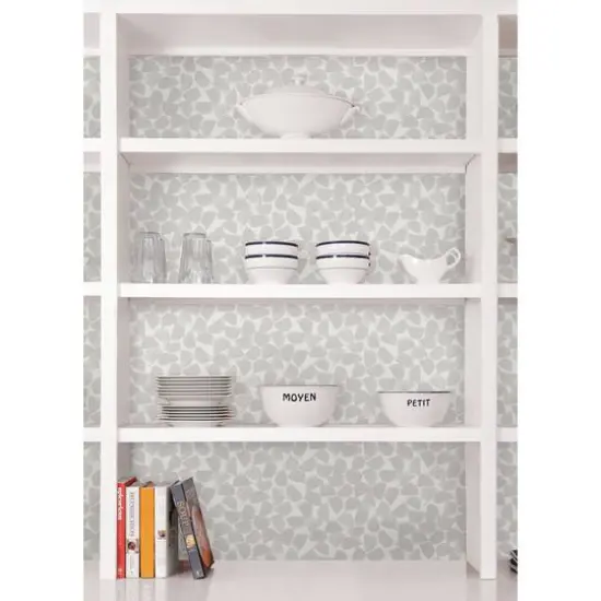 InHome Bliss Print Gray Peel & Stick Wallpaper {7}