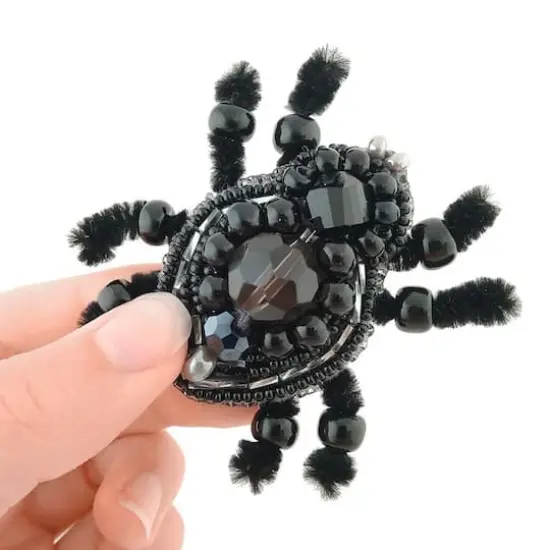 Crystal Art Beadwork Kit For Creating Broоch Spider {1}