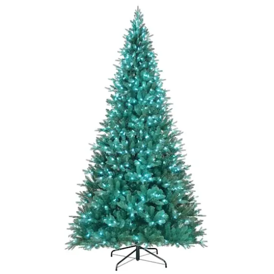 9ft. Pre-Lit Alexa Enabled Vermont Spruce Artificial Christmas Tree, Multicolor LED Lights {7}